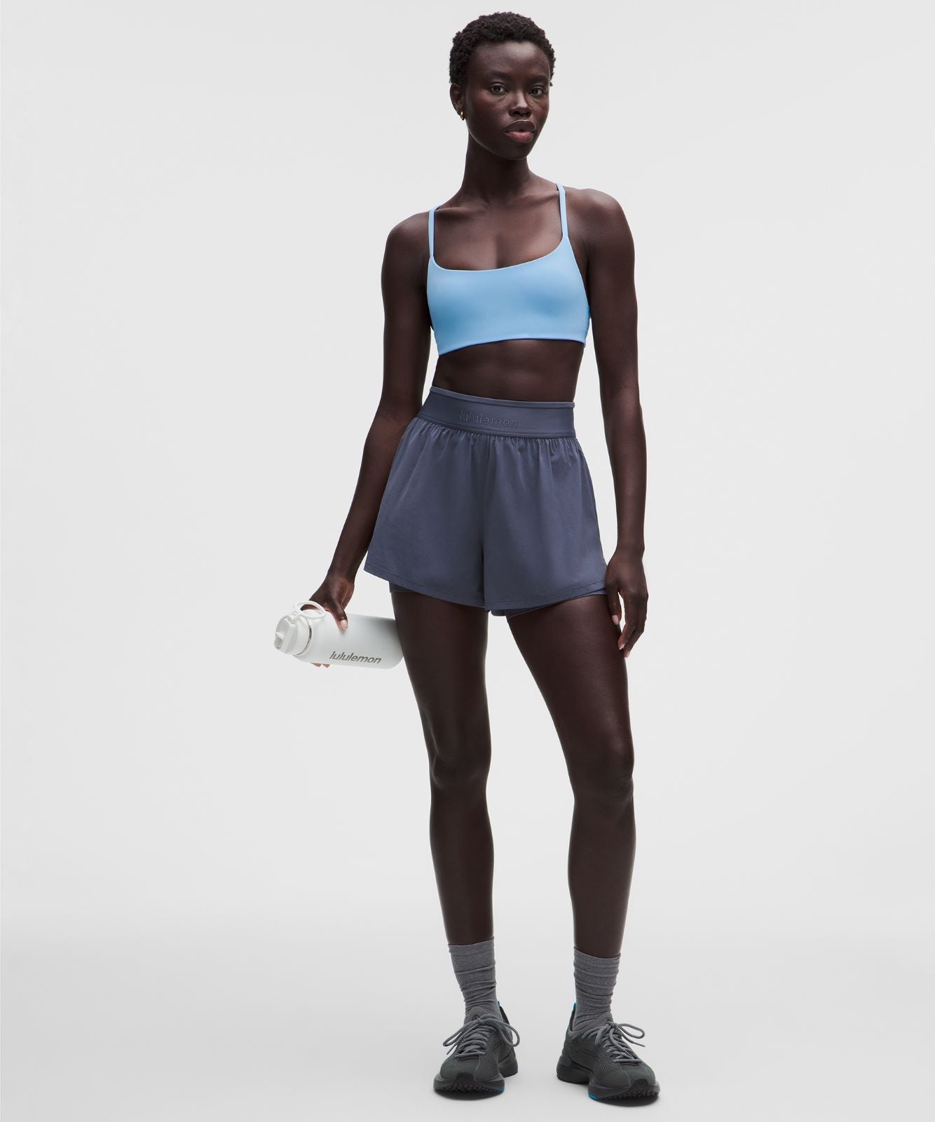 Wunder Train Strappy Racer Bra *Light Support, A/B Cup Dreamy Blue