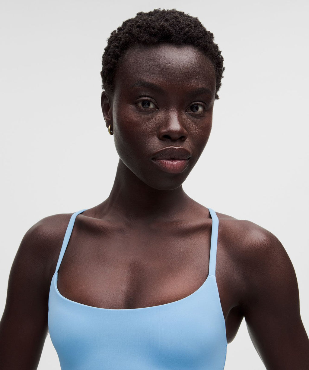 Wunder Train Strappy Racer Bra *Light Support, A/B Cup Dreamy Blue