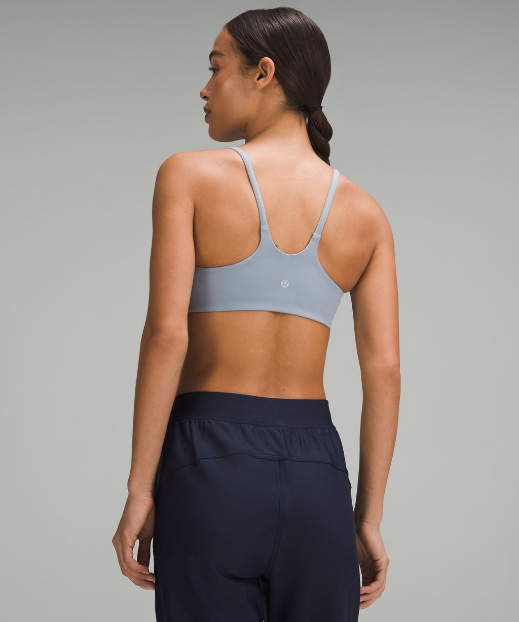 Wunder Train Strappy Racer Bra *Light Support, C/D Cup Concrete Blue