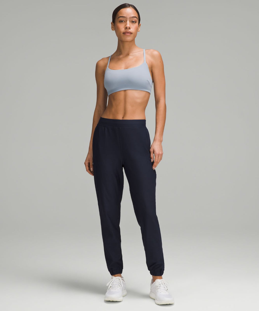 Wunder Train Strappy Racer Bra *Light Support, C/D Cup Concrete Blue