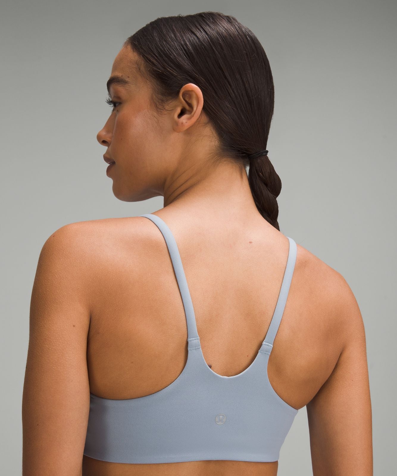 Wunder Train Strappy Racer Bra *Light Support, C/D Cup Concrete Blue