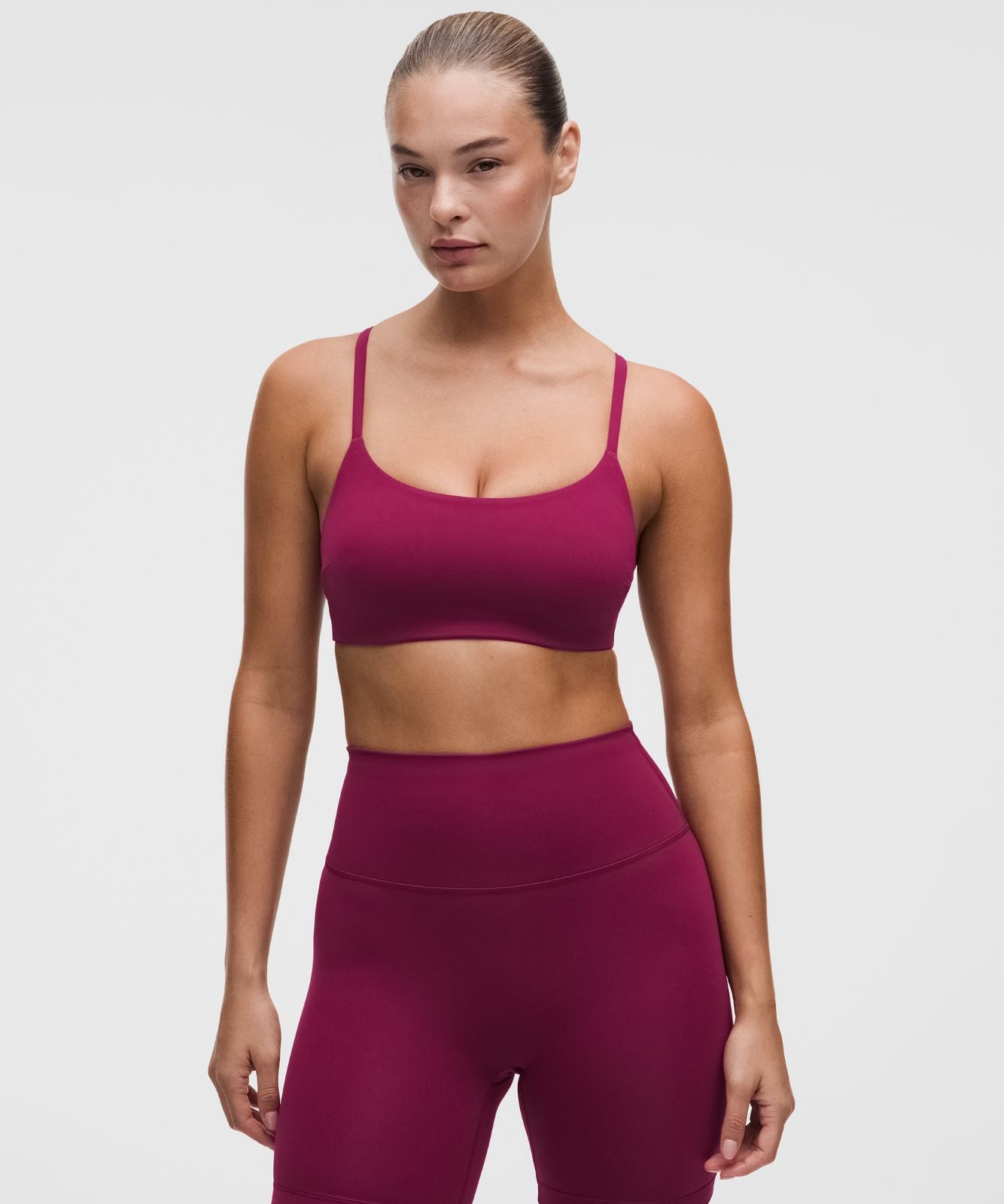 Wunder Train Strappy Racer Bra *Light Support, C/D Cup Raspberry Rave