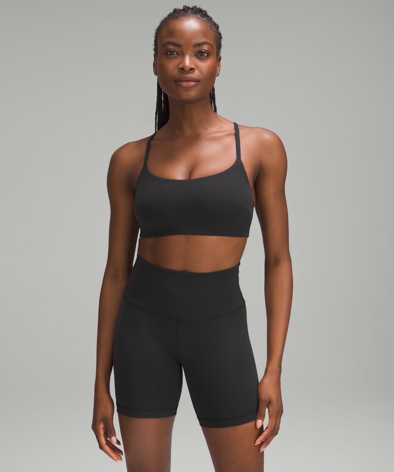Wunder Train Strappy Racer Bra *Light Support, C/D Cup Black