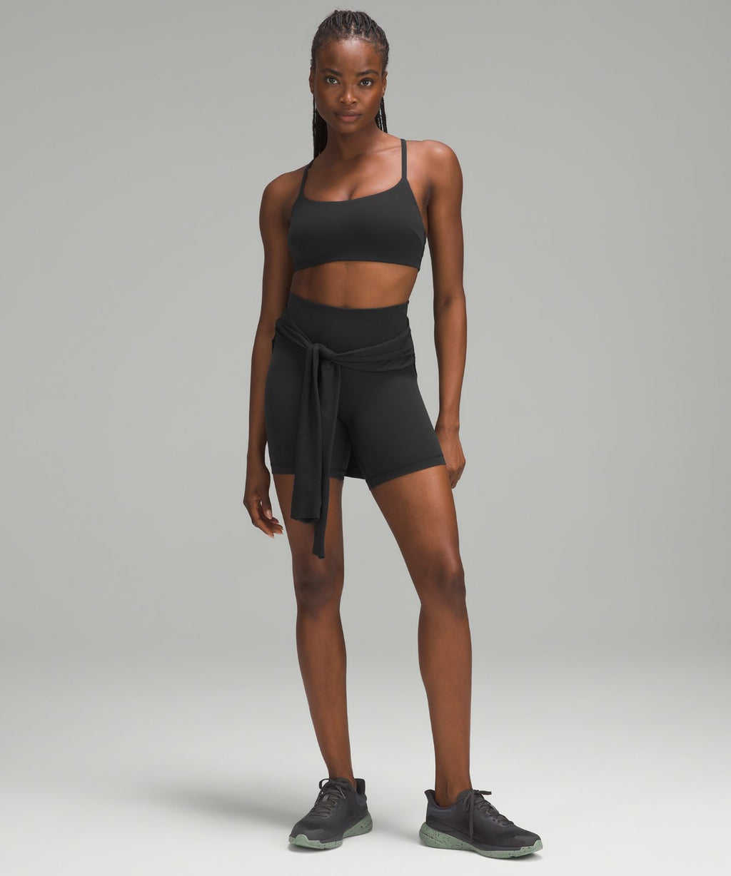 Wunder Train Strappy Racer Bra *Light Support, C/D Cup Black