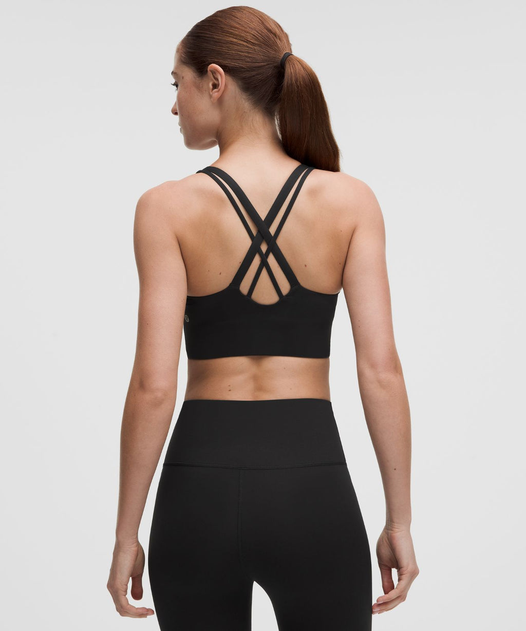 lululemon Energy Longline Bra Medium Support, B-D Cups *Evolve Black