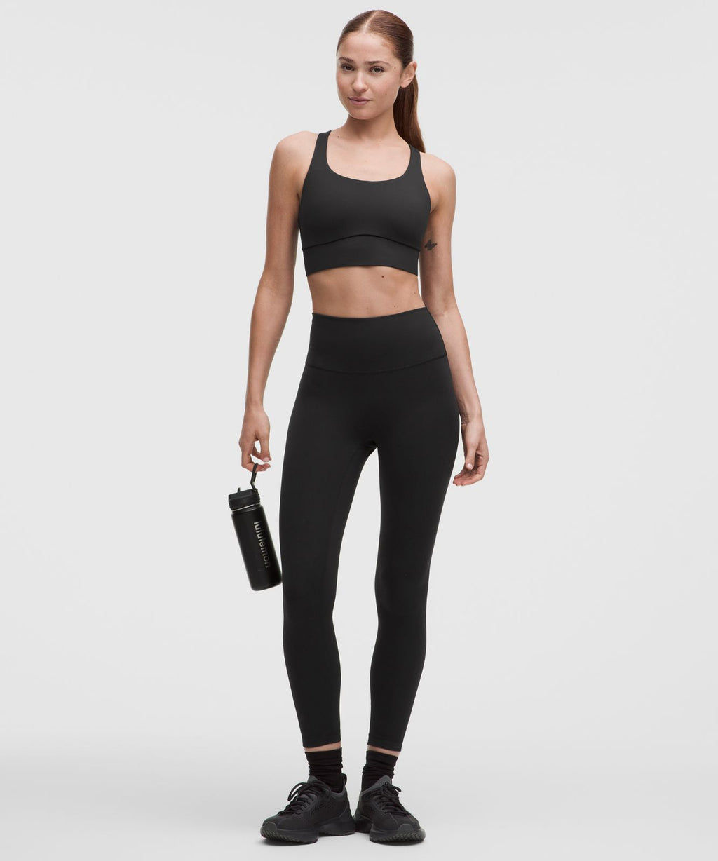 lululemon Energy Longline Bra Medium Support, B-D Cups *Evolve Black