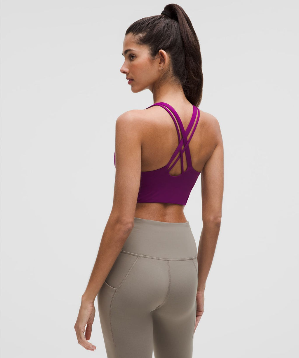 lululemon Energy Longline Bra Medium Support, B-D Cups *Evolve Chilled Grape
