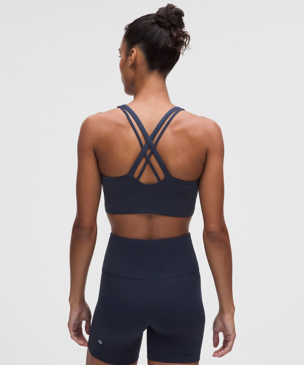 lululemon Energy Longline Bra Medium Support, B-D Cups *Evolve True Navy