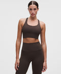 lululemon Energy Longline Bra Medium Support, B-D Cups *Evolve Mahogany Muse