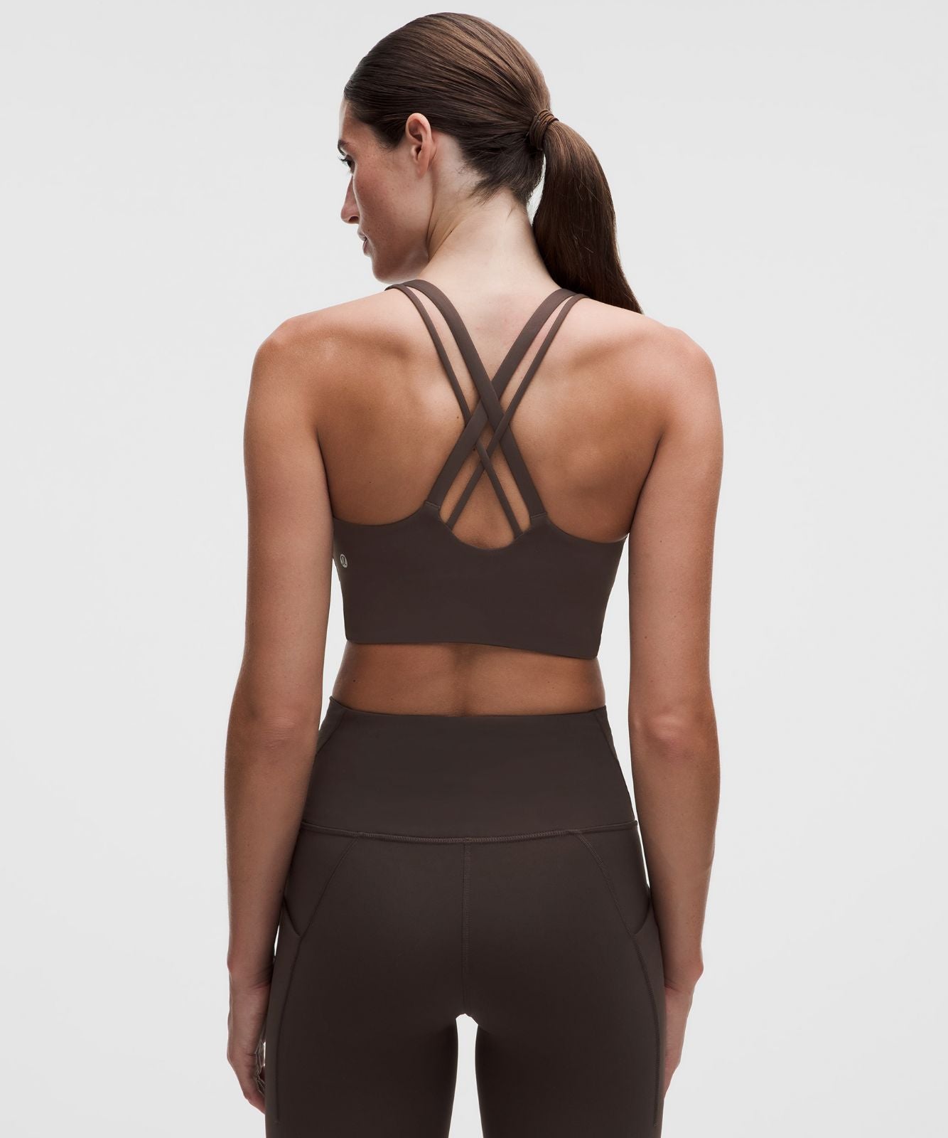 lululemon Energy Longline Bra Medium Support, B-D Cups *Evolve Mahogany Muse