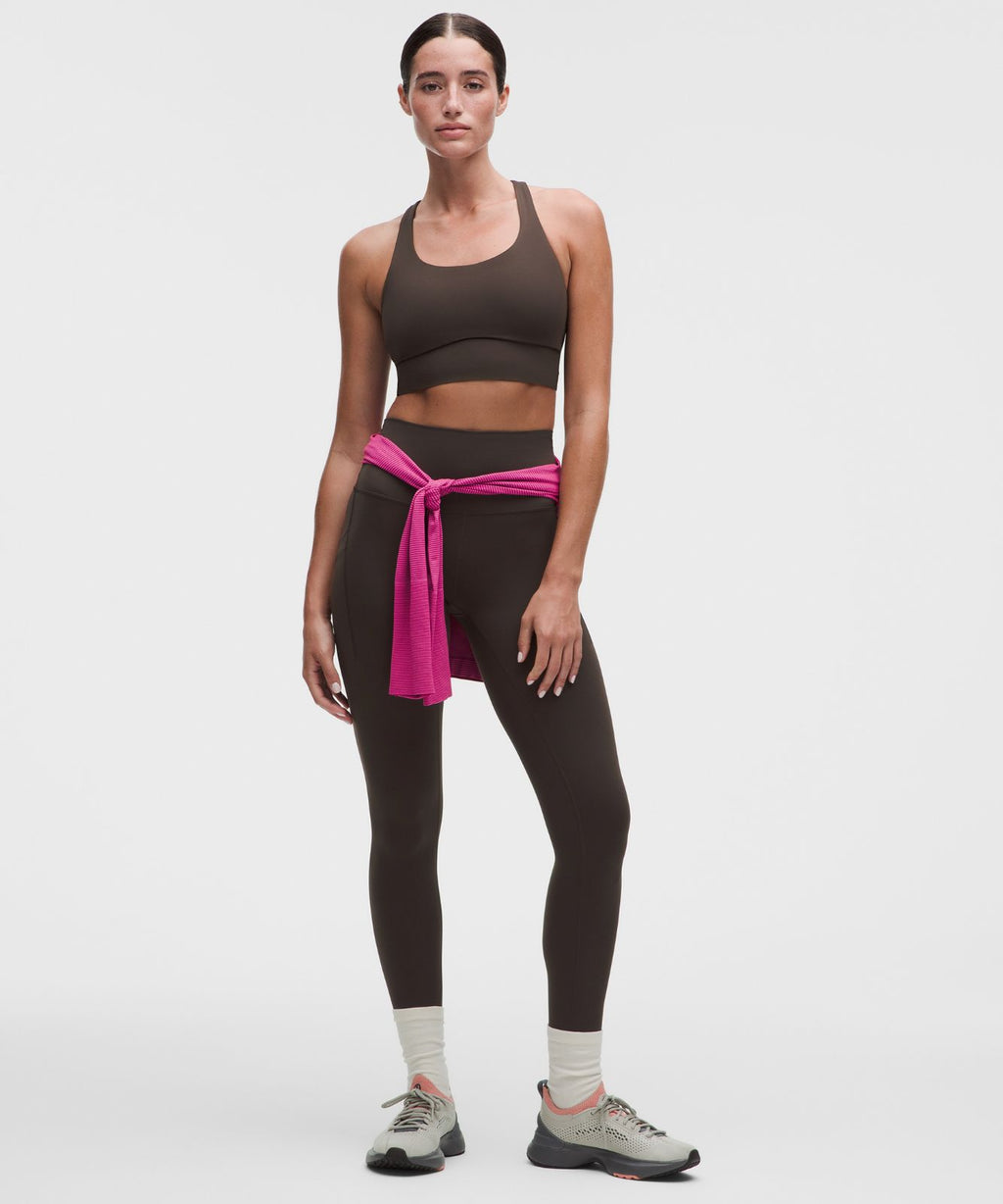 lululemon Energy Longline Bra Medium Support, B-D Cups *Evolve Mahogany Muse
