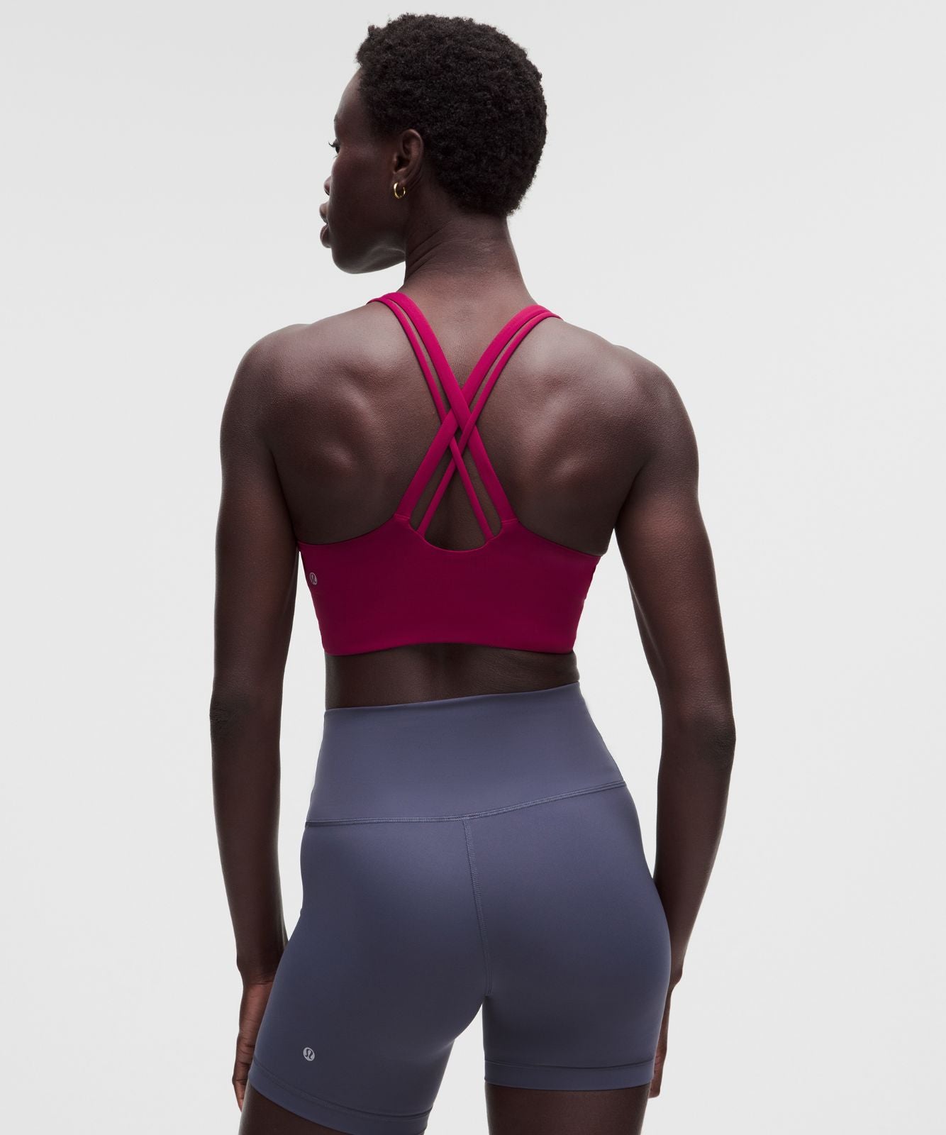 lululemon Energy Longline Bra Medium Support, B-D Cups *Evolve Raspberry Rave