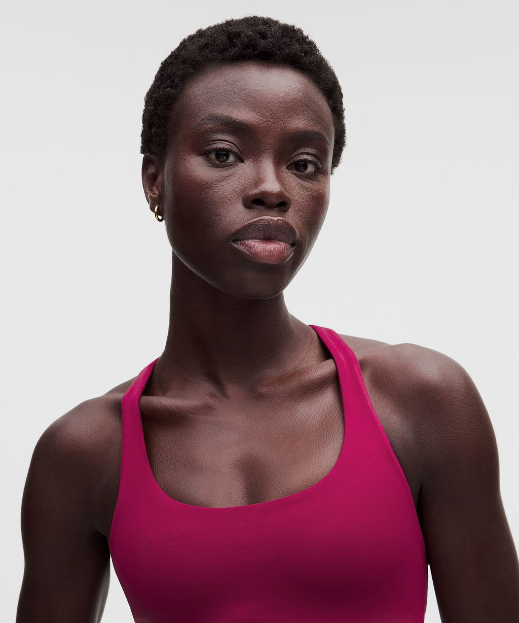 lululemon Energy Longline Bra Medium Support, B-D Cups *Evolve Raspberry Rave