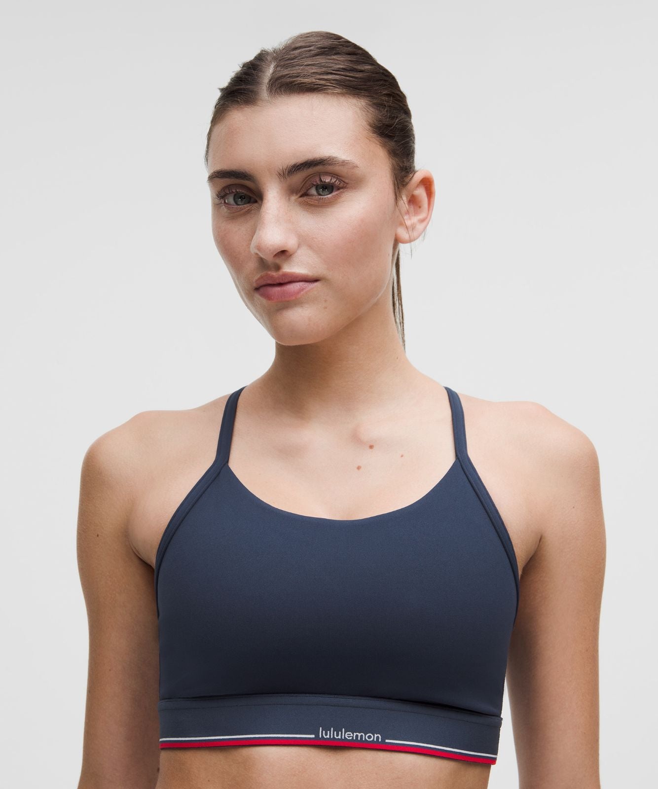 Flow Y Mid-Support Bra Logo *B/C Cup Club Blue