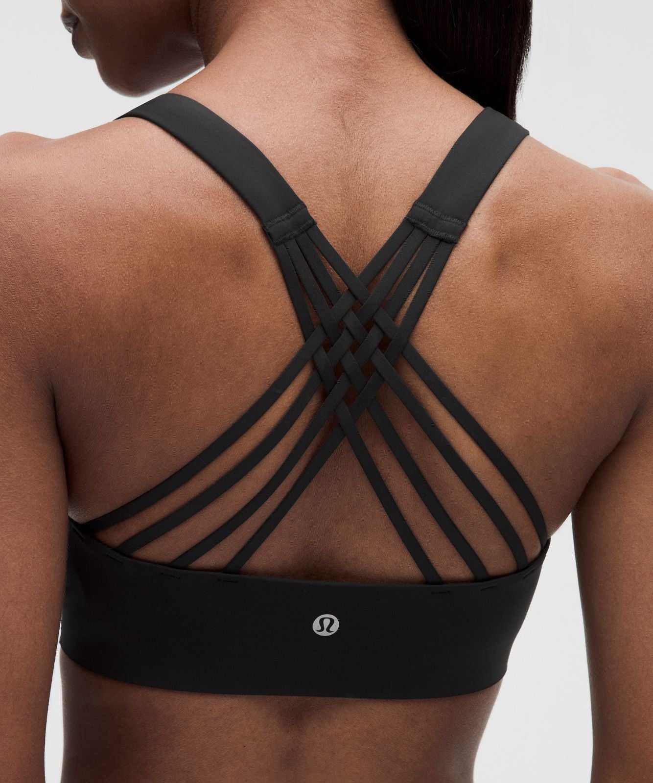 FlexyFlex Strappy Yoga Bra *Light Support, A-C Cups Black