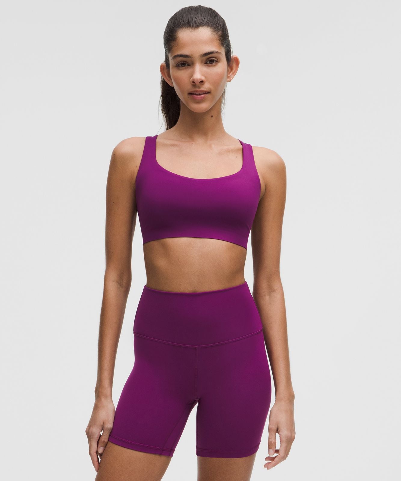 FlexyFlex Strappy Yoga Bra *Light Support, A-C Cups Chilled Grape