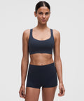 FlexyFlex Strappy Yoga Bra *Light Support, A-C Cups True Navy