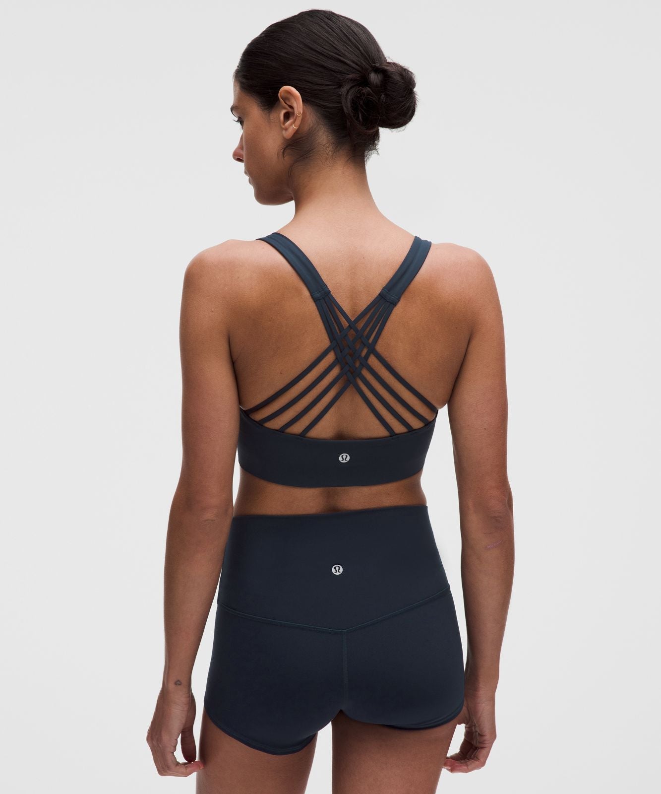 FlexyFlex Strappy Yoga Bra *Light Support, A-C Cups True Navy