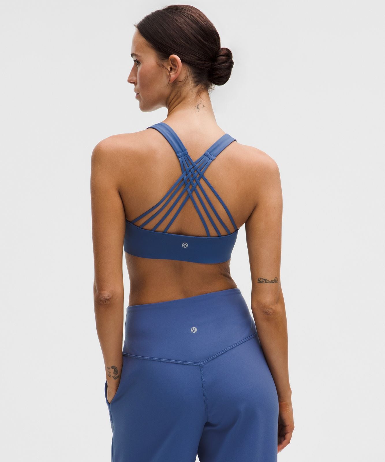FlexyFlex Strappy Yoga Bra *Light Support, A-C Cups Brilliant Blue