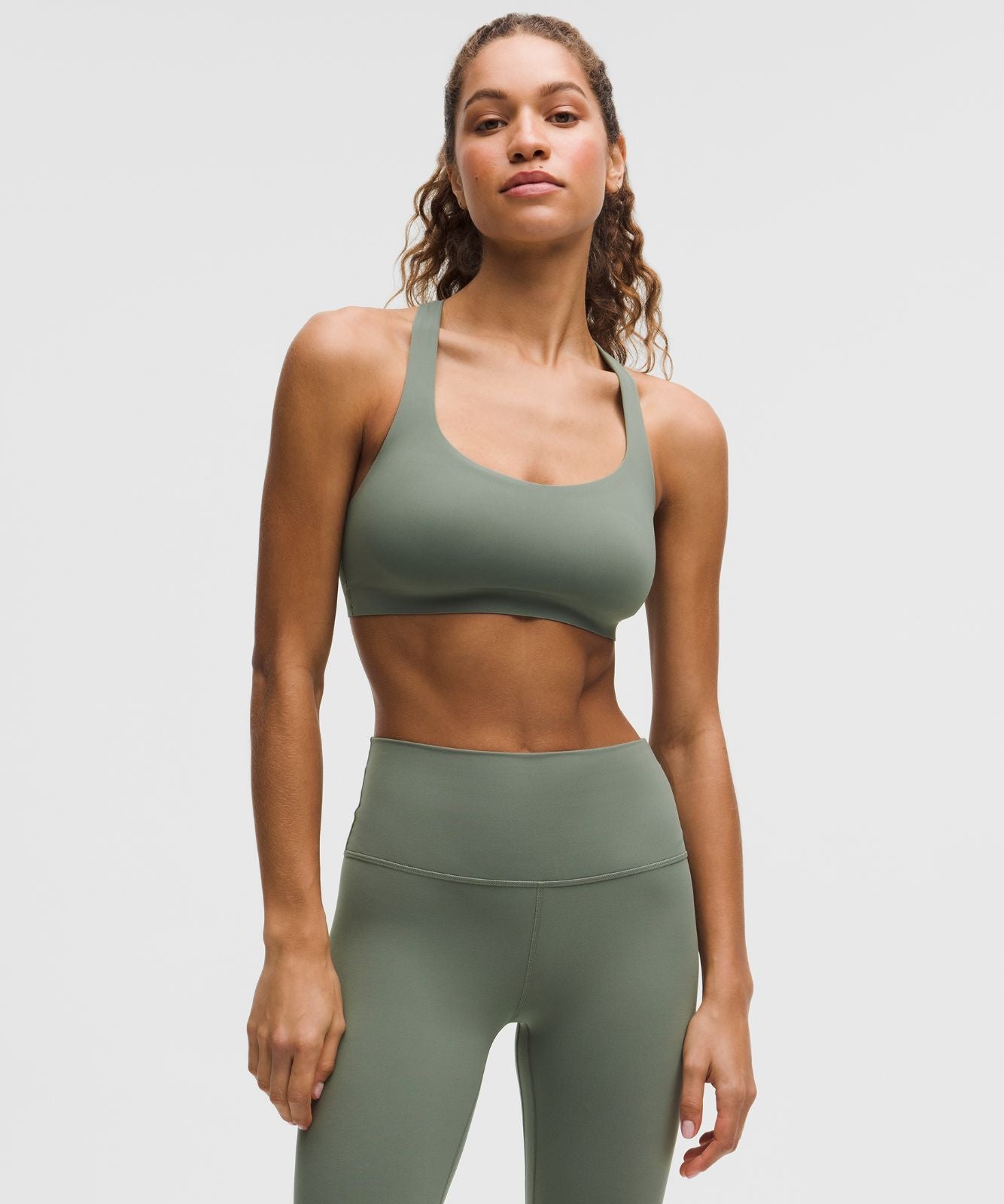 FlexyFlex Strappy Yoga Bra *Light Support, A-C Cups Willow Leaf