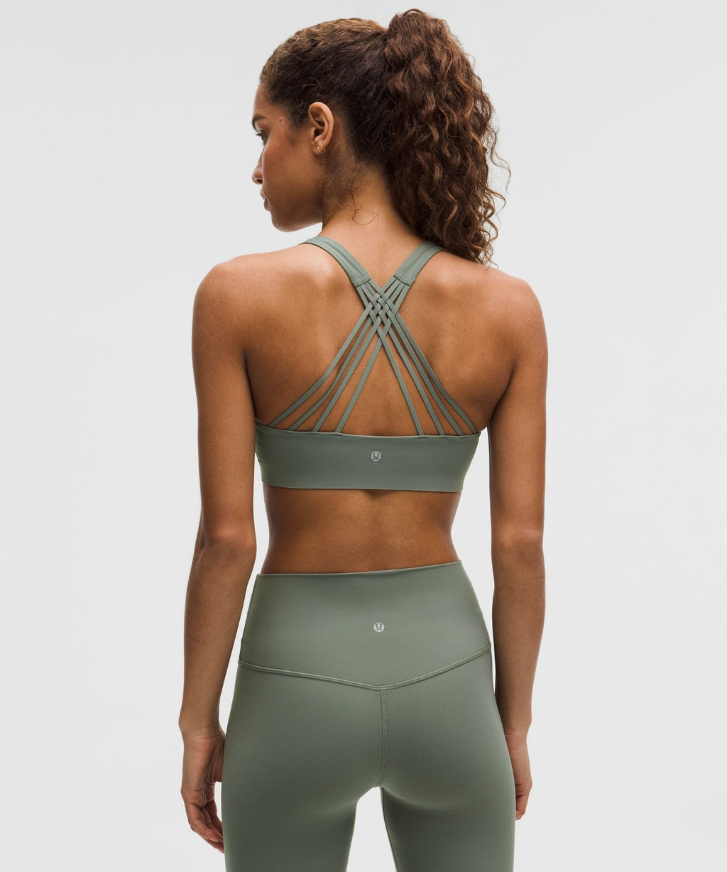 FlexyFlex Strappy Yoga Bra *Light Support, A-C Cups Willow Leaf