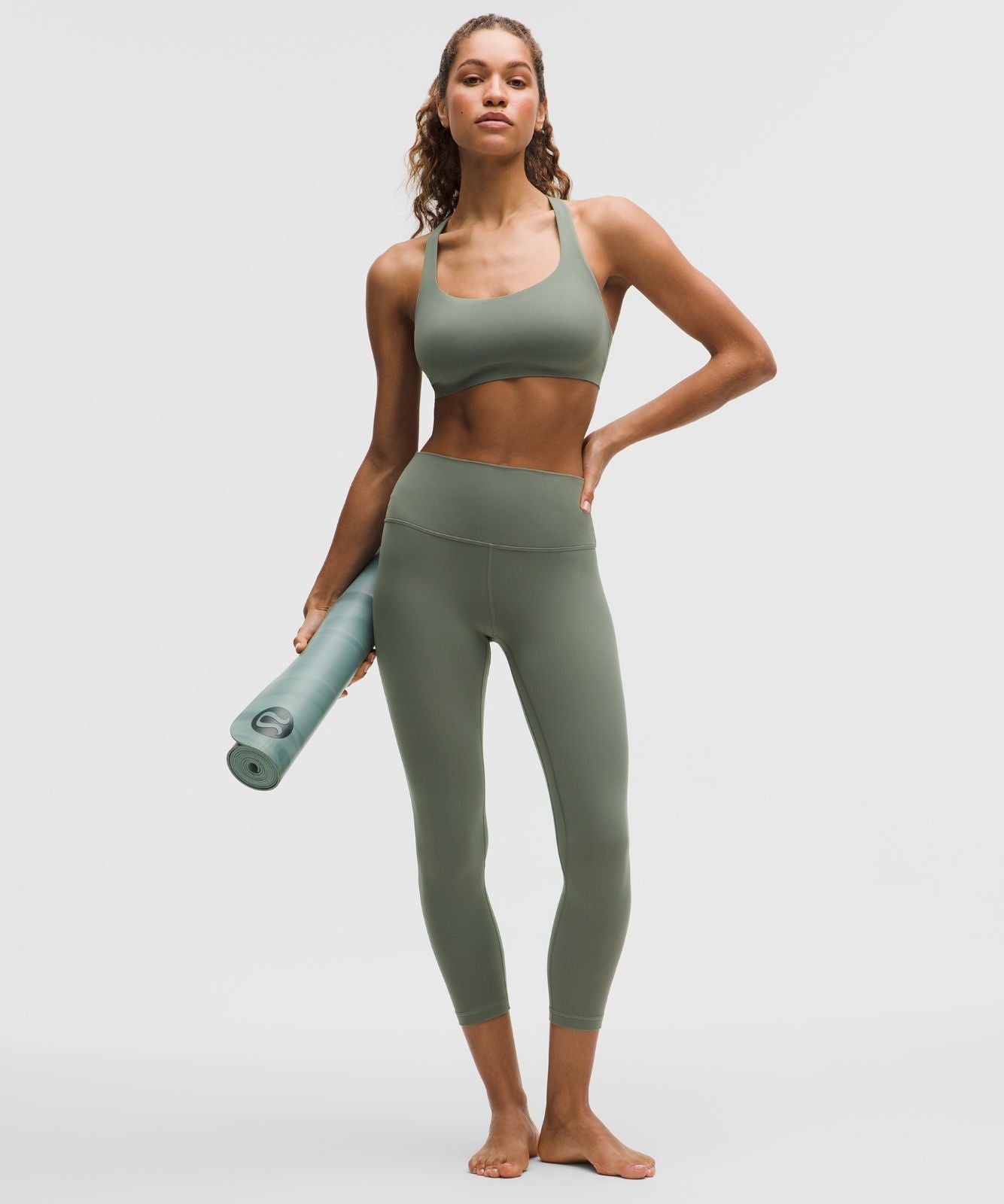 FlexyFlex Strappy Yoga Bra *Light Support, A-C Cups Willow Leaf
