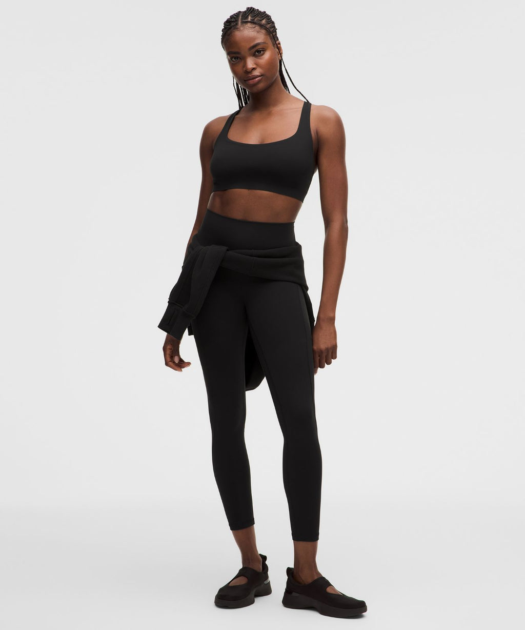 FlexyFlex Strappy Yoga Bra *Light Support, D-DDD Cups Black