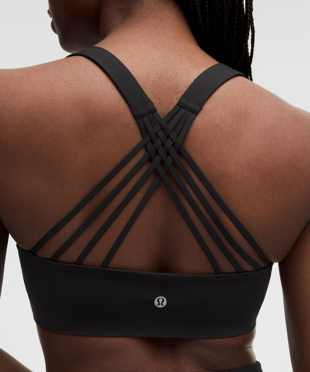 FlexyFlex Strappy Yoga Bra *Light Support, D-DDD Cups Black