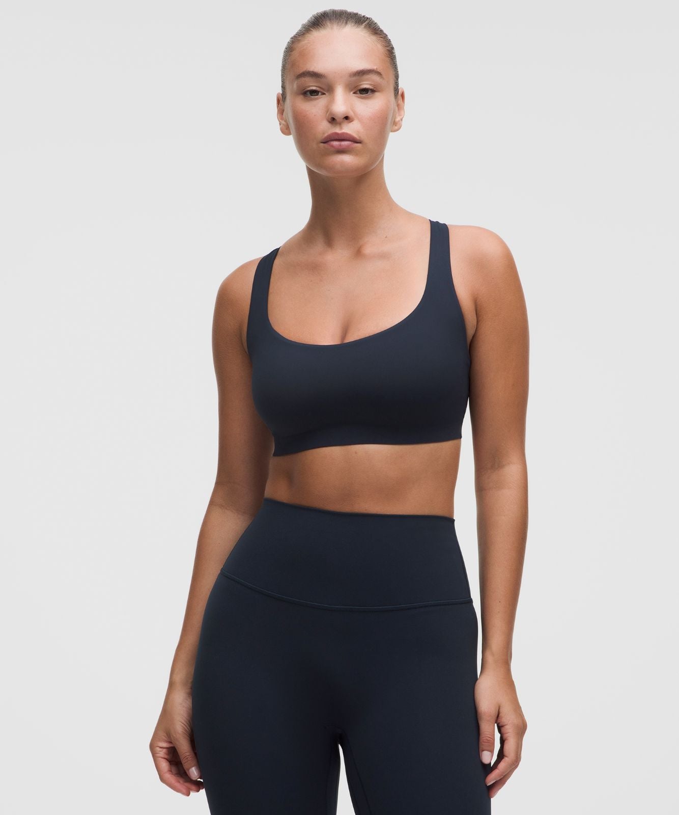 FlexyFlex Strappy Yoga Bra *Light Support, D-DDD Cups True Navy
