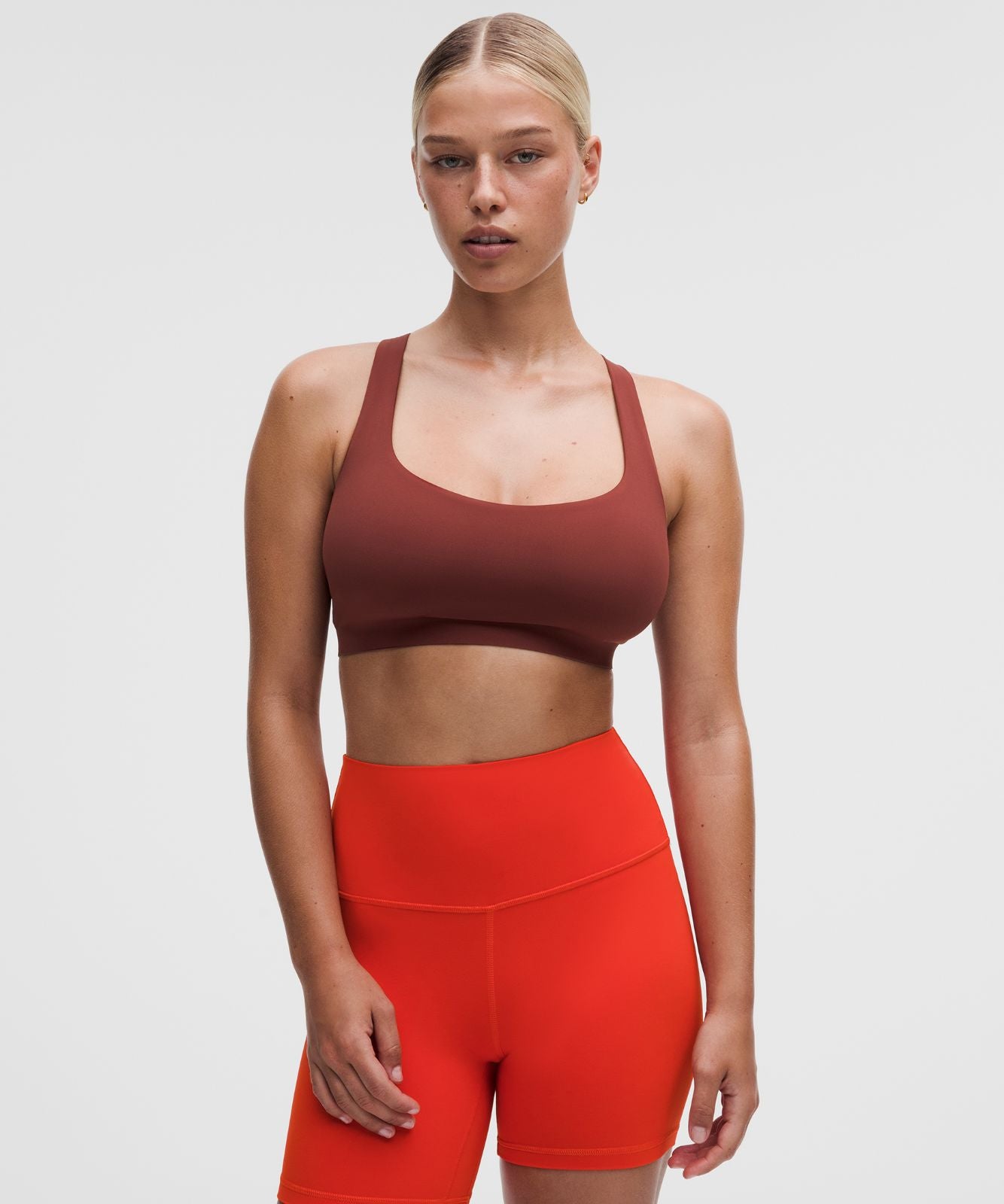 FlexyFlex Strappy Yoga Bra *Light Support, D-DDD Cups Cranberry Charm