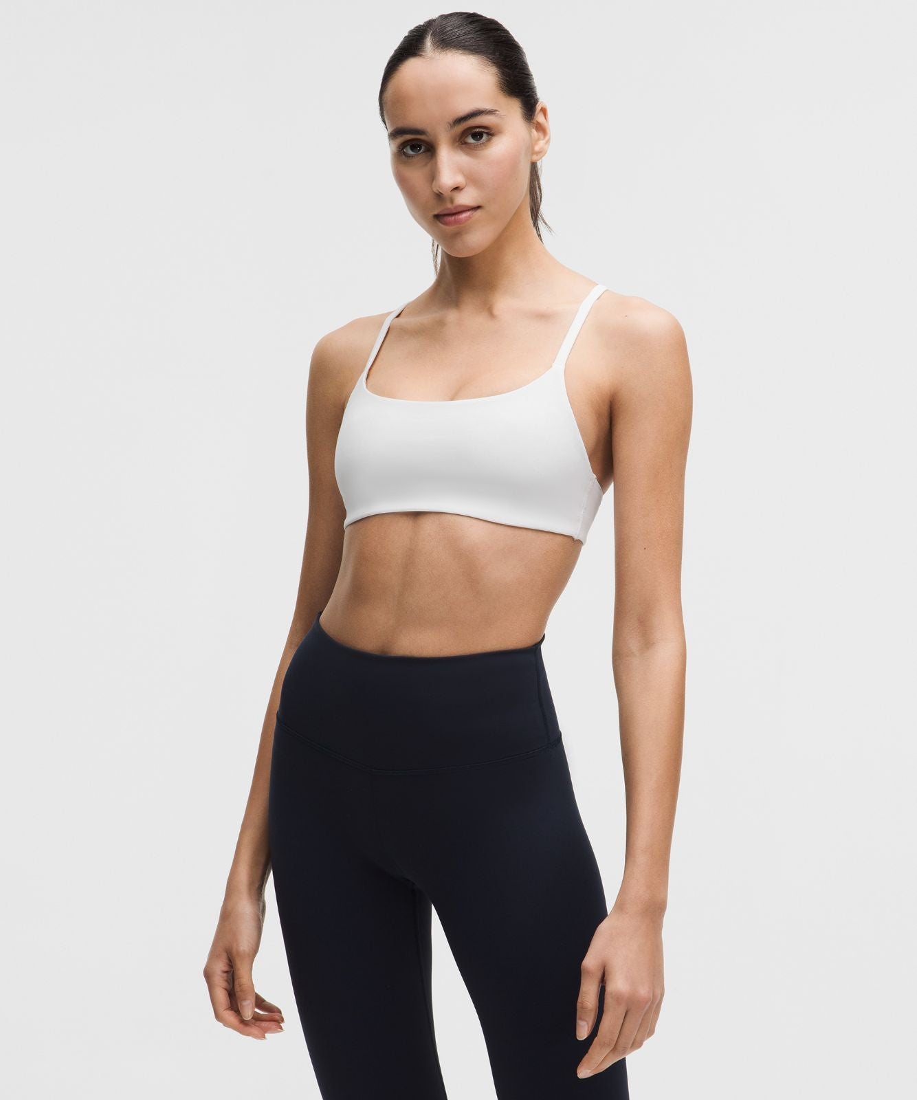Wunder Train Strappy Racer Bra *Light Support, A/B Cup White