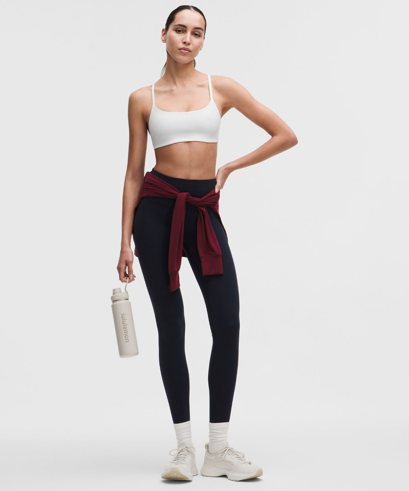 Wunder Train Strappy Racer Bra *Light Support, A/B Cup White