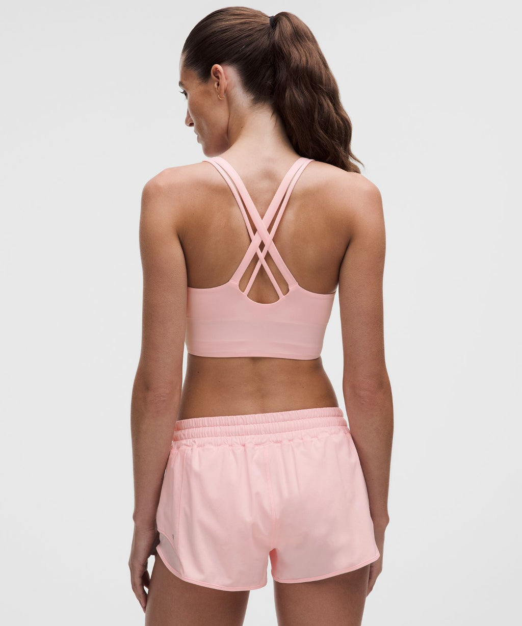 lululemon Energy Longline Bra Medium Support, B-D Cups *Evolve Pink Pearl