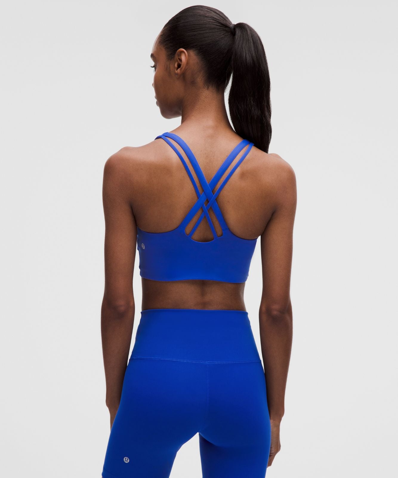 lululemon Energy Longline Bra Medium Support, B-D Cups *Evolve Beach Ball Blue