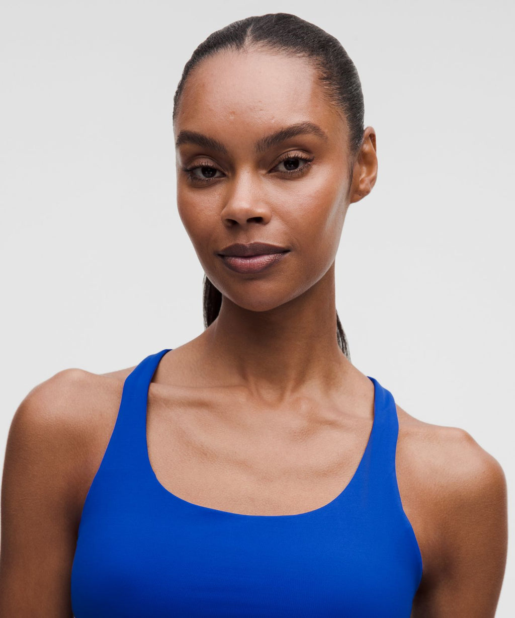 lululemon Energy Longline Bra Medium Support, B-D Cups *Evolve Beach Ball Blue