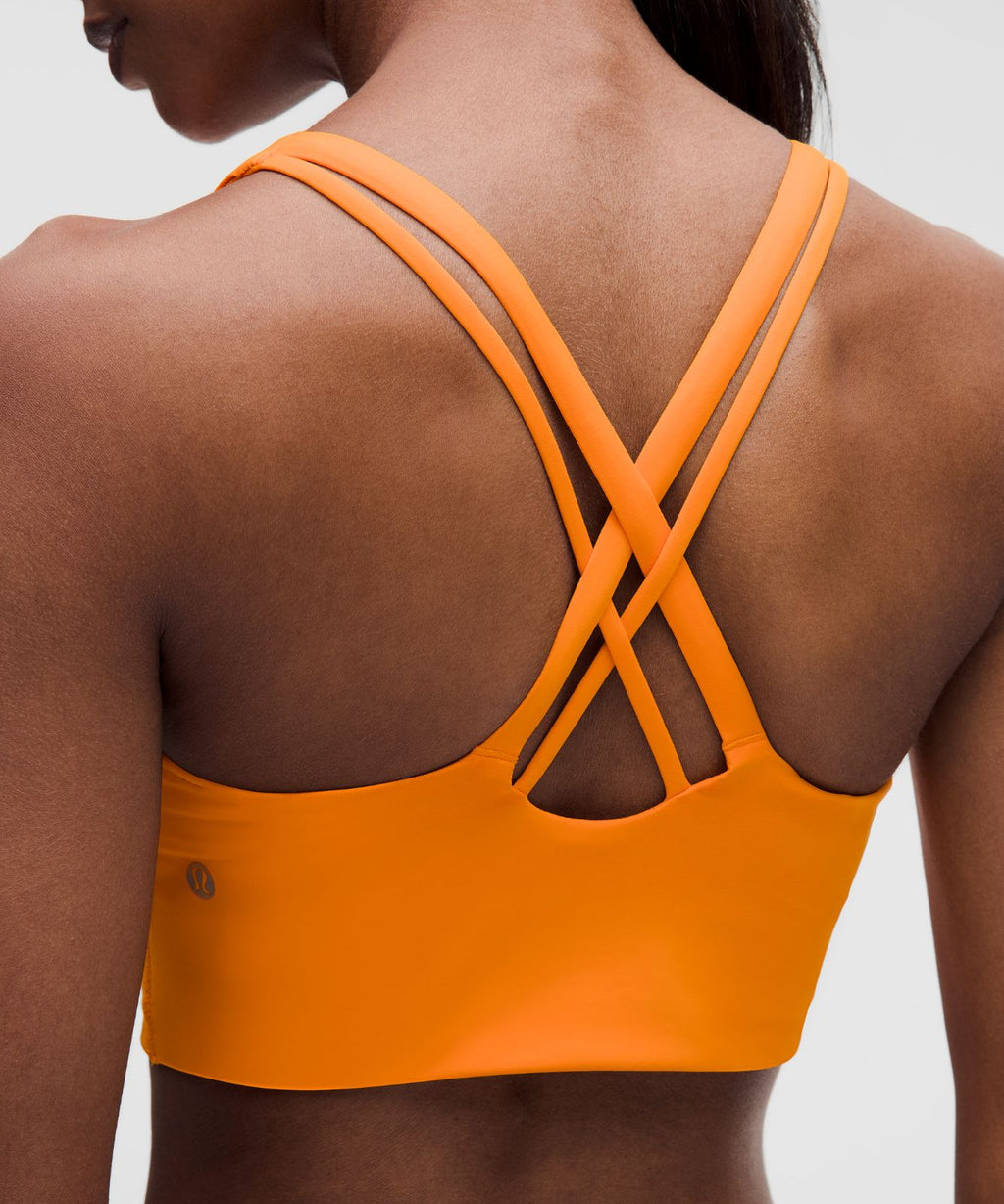 lululemon Energy Longline Bra Medium Support, B-D Cups *Evolve Citrus Sizzle Tone