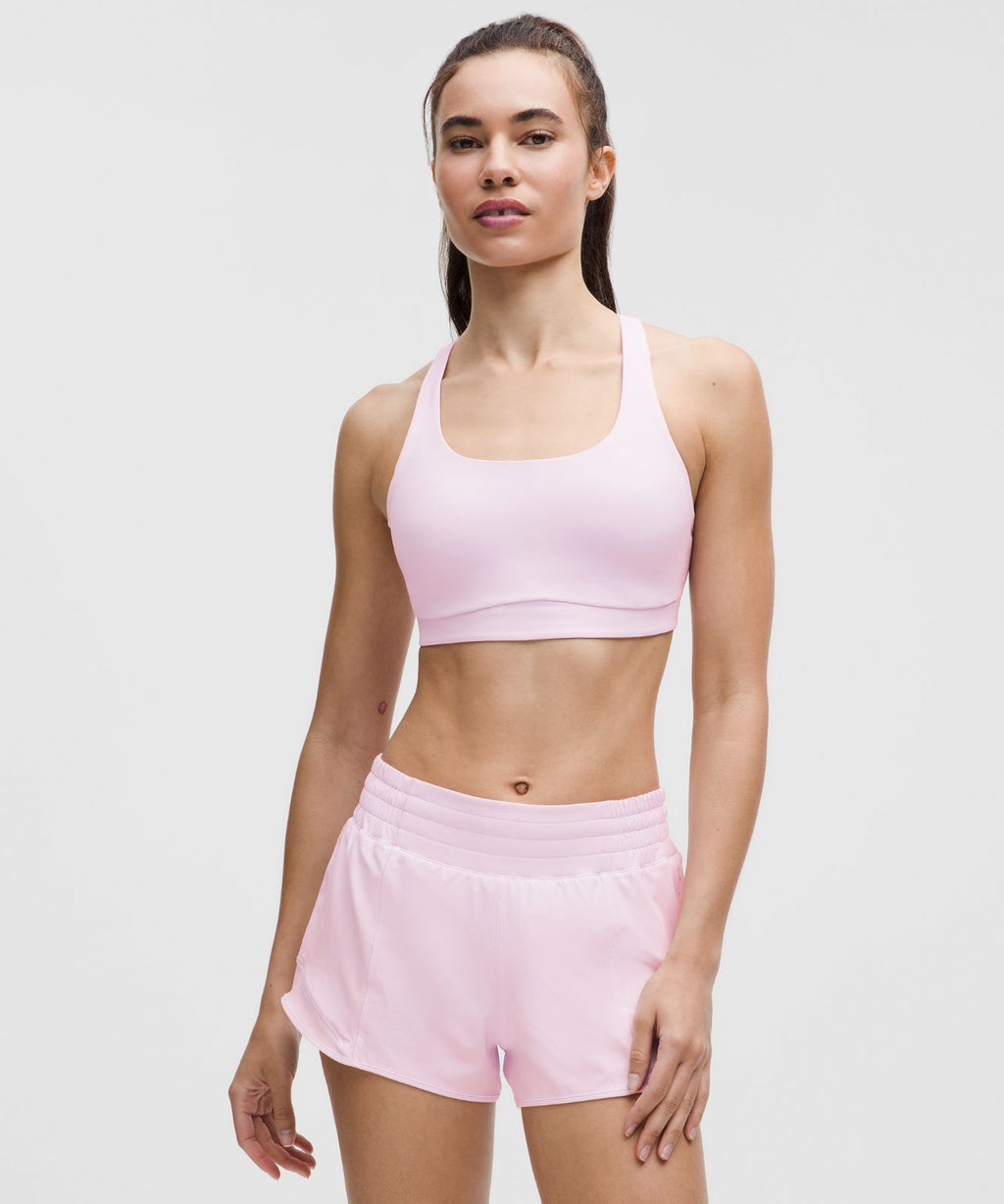 lululemon Energy Bra Medium Support, B-D Cups *Evolve Pink Organza