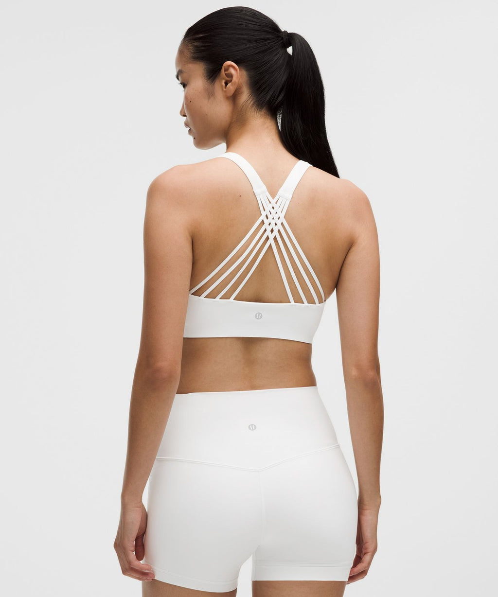 FlexyFlex Strappy Yoga Bra *Light Support, A-C Cups White