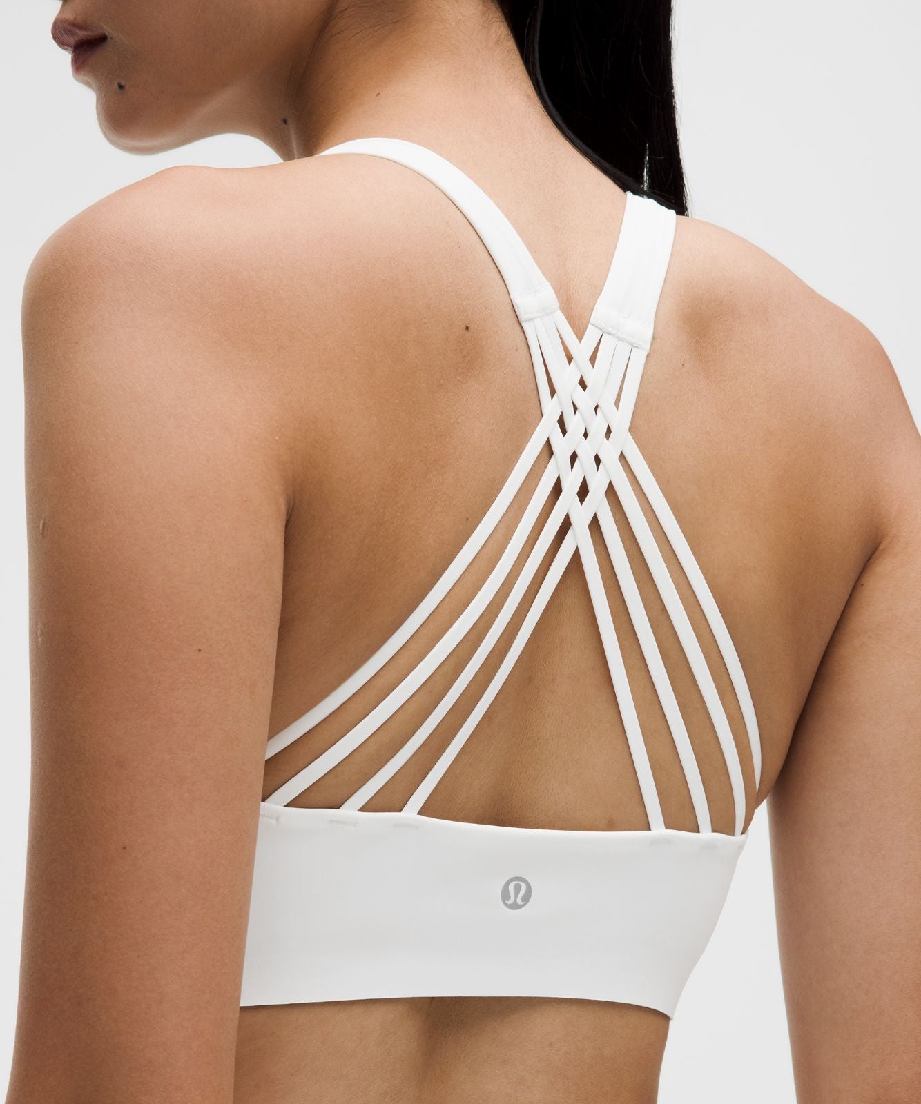 FlexyFlex Strappy Yoga Bra *Light Support, A-C Cups White