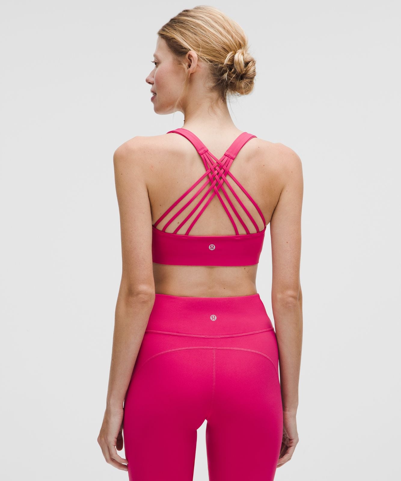FlexyFlex Strappy Yoga Bra *Light Support, A-C Cups Raspberry coulis