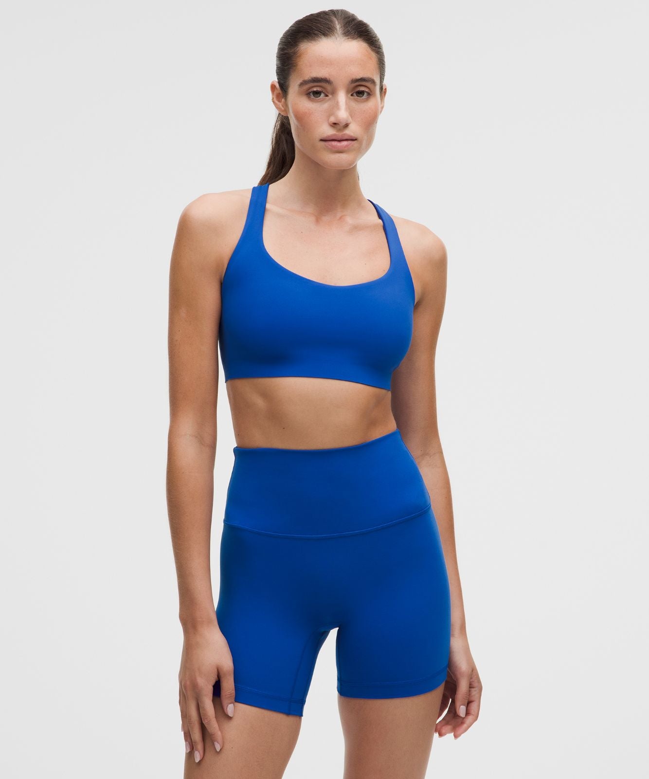 FlexyFlex Strappy Yoga Bra *Light Support, A-C Cups Beach Ball Blue