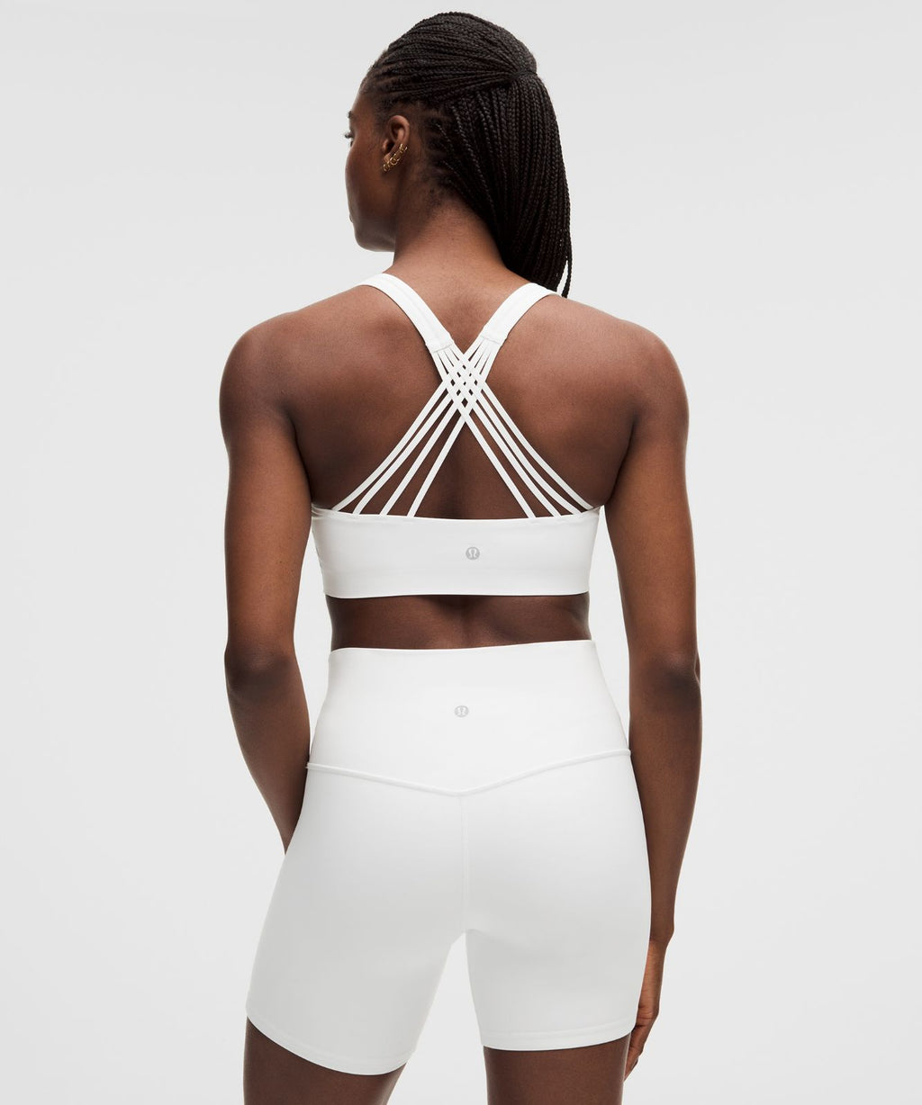 FlexyFlex Strappy Yoga Bra *Light Support, D-DDD Cups White