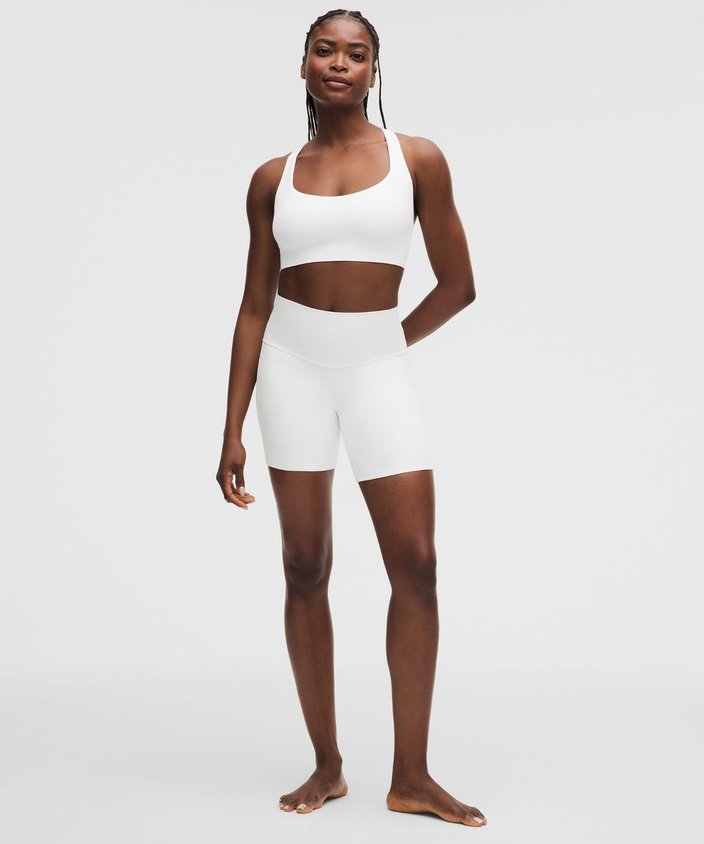 FlexyFlex Strappy Yoga Bra *Light Support, D-DDD Cups White