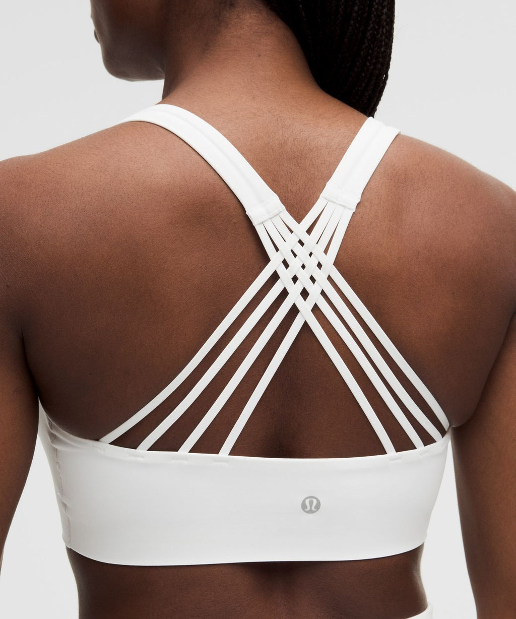 FlexyFlex Strappy Yoga Bra *Light Support, D-DDD Cups White