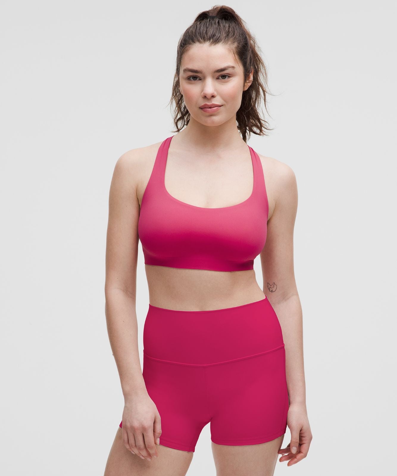 FlexyFlex Strappy Yoga Bra *Light Support, D-DDD Cups Raspberry coulis