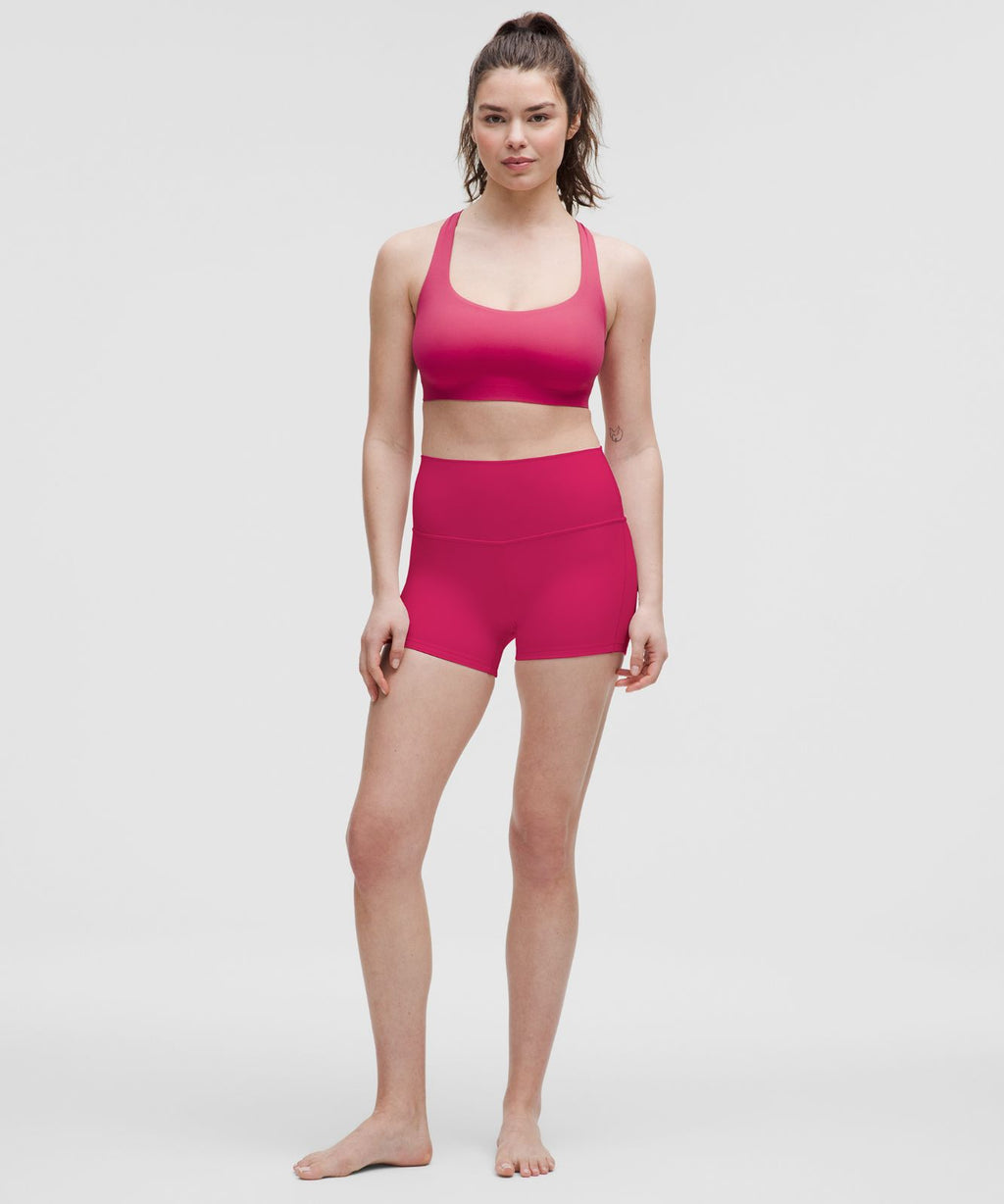 FlexyFlex Strappy Yoga Bra *Light Support, D-DDD Cups Raspberry coulis