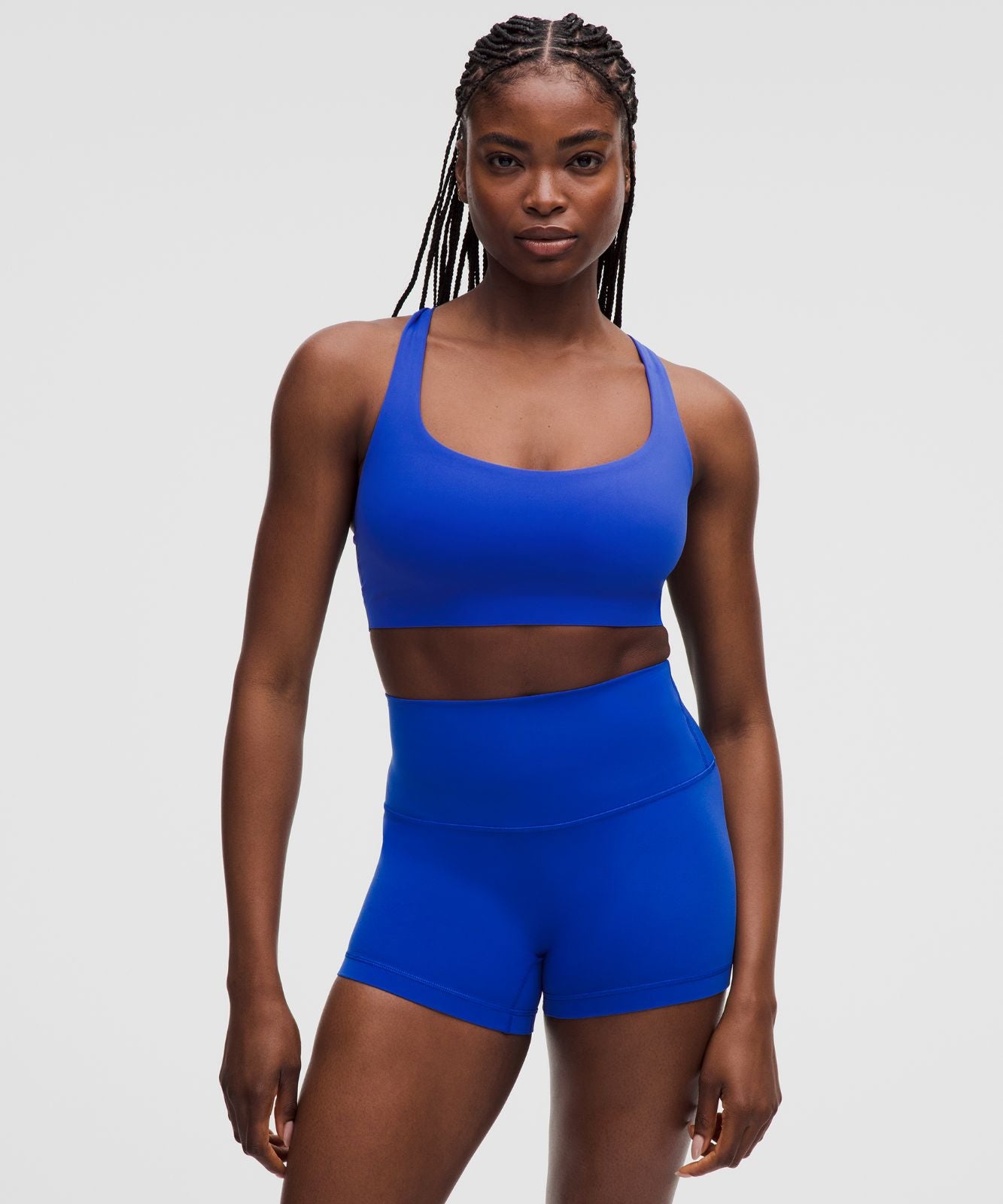FlexyFlex Strappy Yoga Bra *Light Support, D-DDD Cups Beach Ball Blue