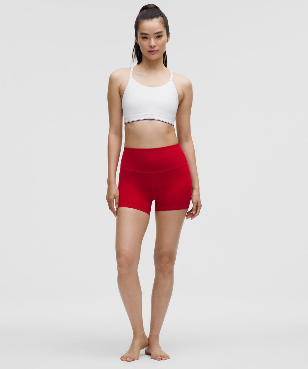 Flow Y Mid-Support Bra Logo *B/C Cup White