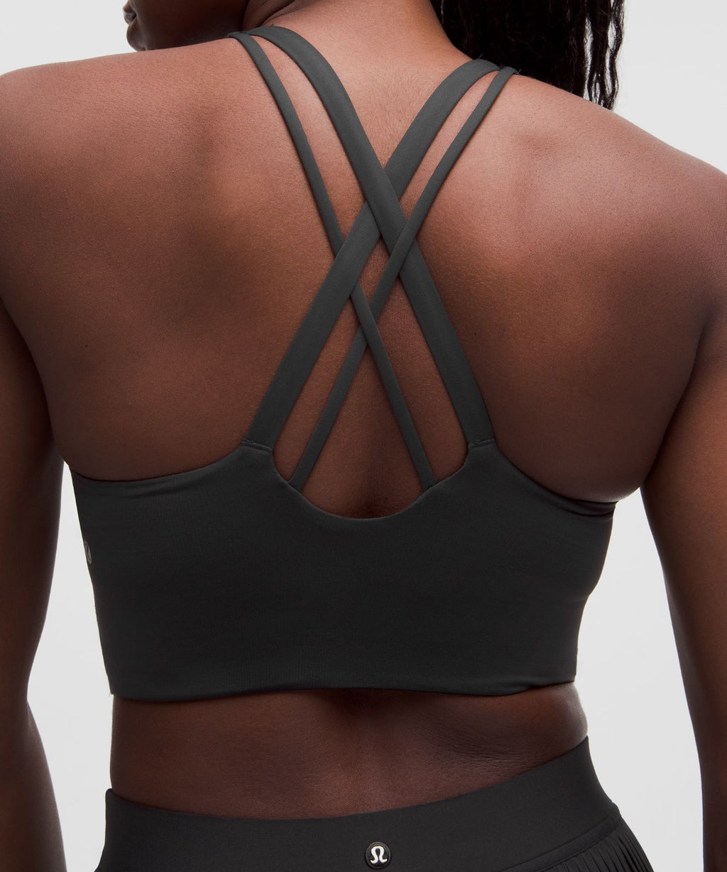lululemon Energy High-Neck Longline Bra Evolve *Medium Support, B-D Cups Black