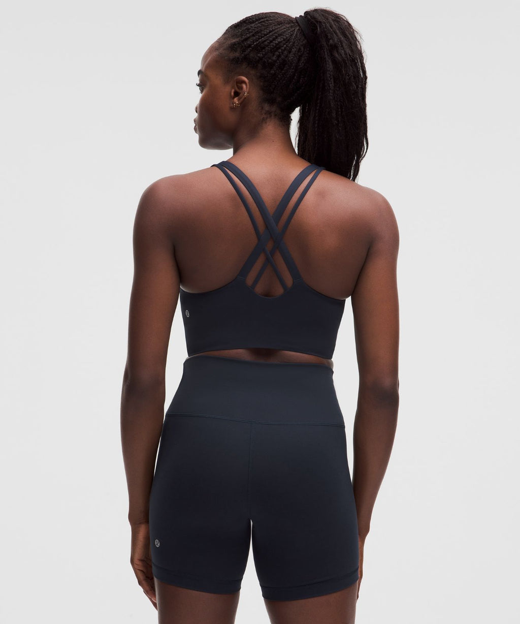 lululemon Energy High-Neck Longline Bra Evolve *Medium Support, B-D Cups True Navy